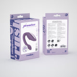 Vibrator Pleasuriser mit Akku, Fernbedienung und Gleitgel 50 ml Lila