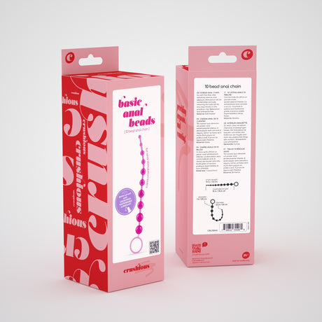 Analkette mit 10 Kugeln Rosa