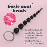 Analkette mit 10 Kugeln Schwarz