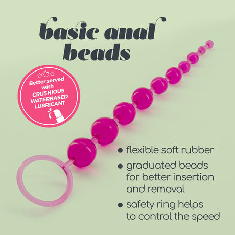 Analkette mit 10 Kugeln Rosa