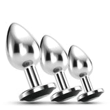 Analplug-Set Bijou Trio mit Samtbeuteln Schwarz 6 x Ø 2,7 cm