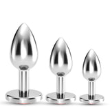 Analplug-Set Bijou Trio mit Samtbeuteln Rot 6 x Ø 2,7 cm