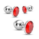 Analplug-Set Bijou Trio mit Samtbeuteln Rot 6 x Ø 2,7 cm