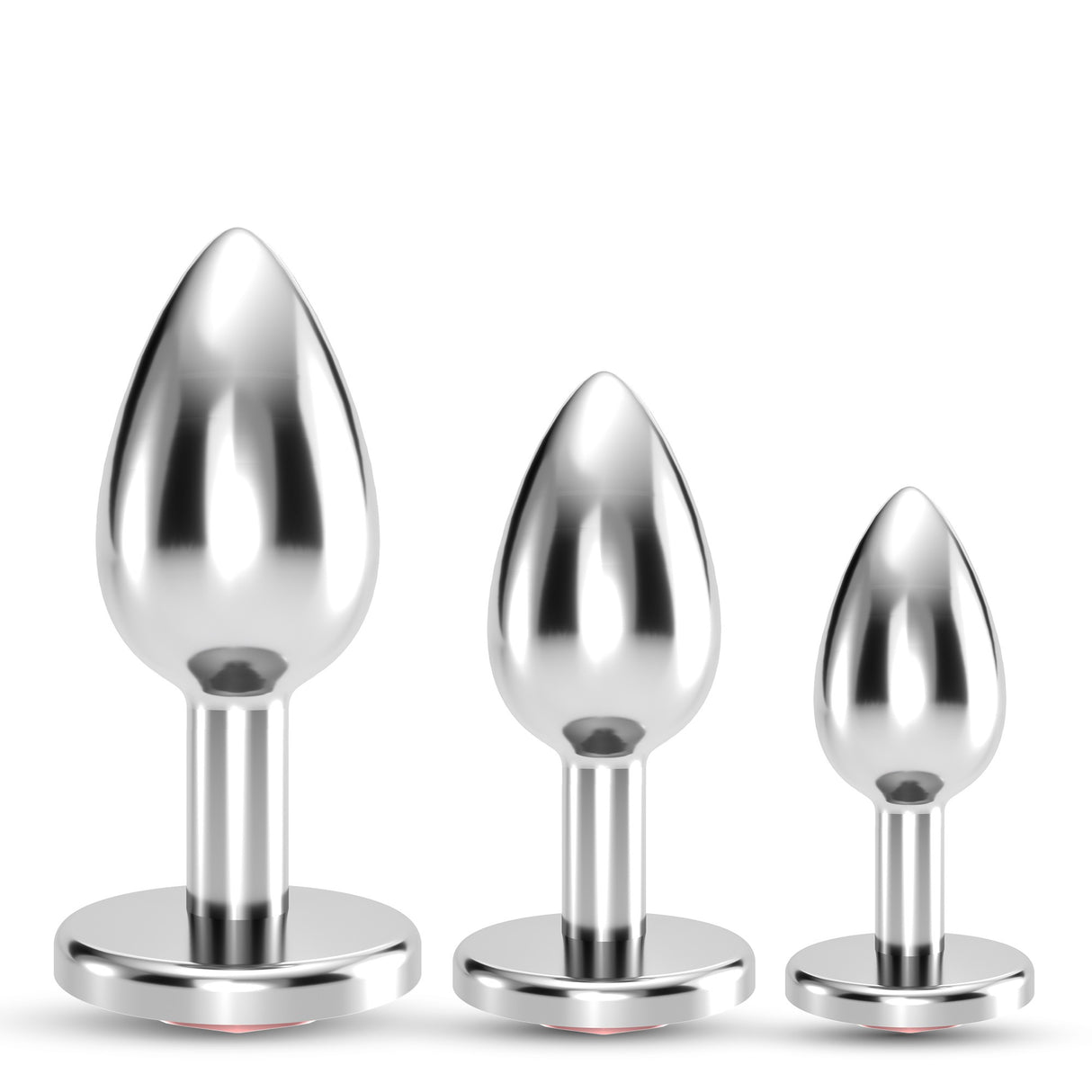 Analplug-Set Bijou Trio mit Gleitgel 50 ml Rot 6 x Ø 2,7 cm