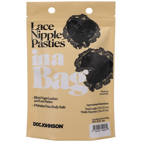 Nippelpasties aus Spitze Schwarz 7,5 cm