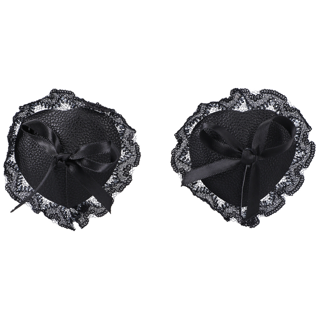 Nippelpasties aus Spitze Schwarz 7,5 cm