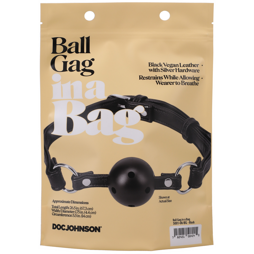 Ballknebel Schwarz 14 cm
