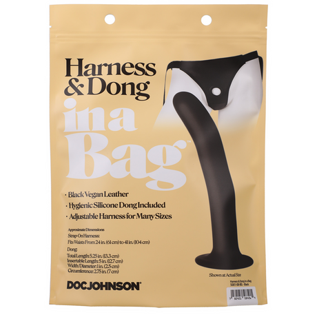 Harness mit Dildo Schwarz 12,7 cm