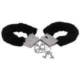 Plüsch-Handschellen Schwarz 32 x Ø 11 cm