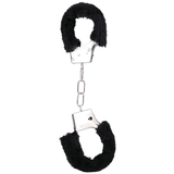 Plüsch-Handschellen Schwarz 32 x Ø 11 cm