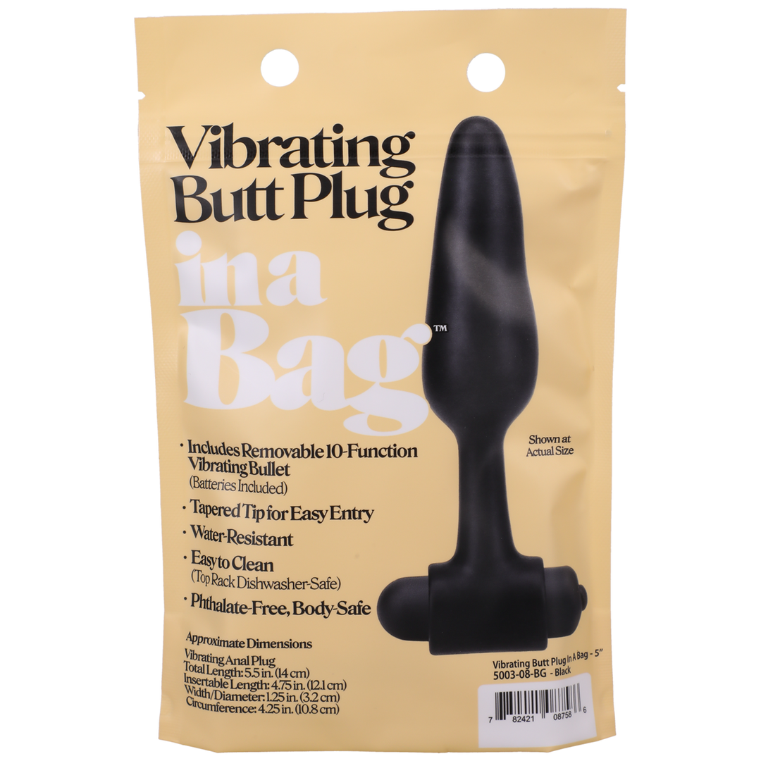 Analplug mit Vibration Schwarz 12,1 x Ø 3,2 cm