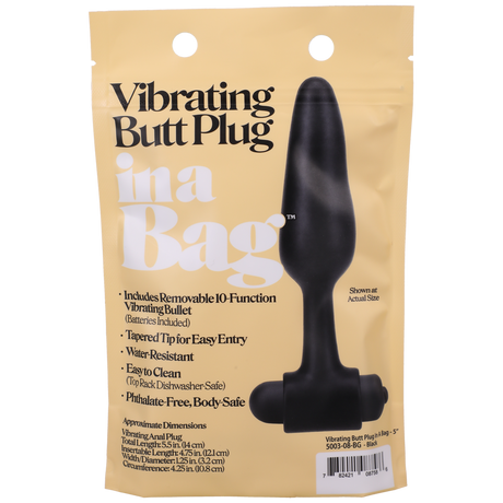 Analplug mit Vibration Schwarz 12,1 x Ø 3,2 cm