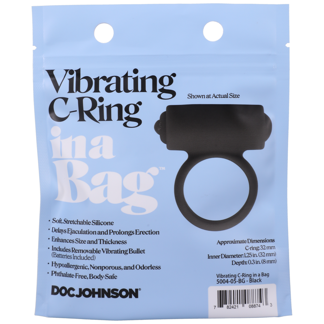 Penisring mit Vibration Schwarz 5,7 x Ø 1,9 cm