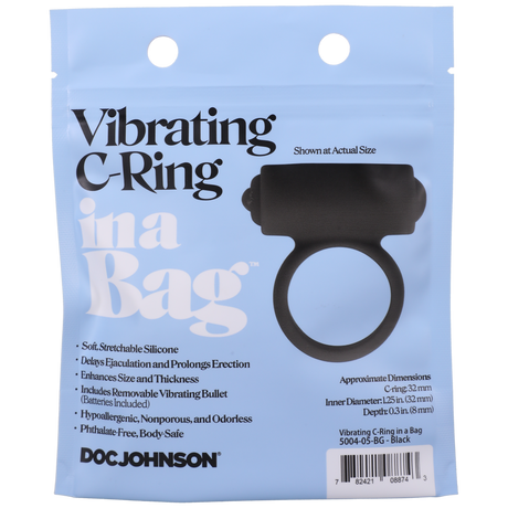 Penisring mit Vibration Schwarz 5,7 x Ø 1,9 cm