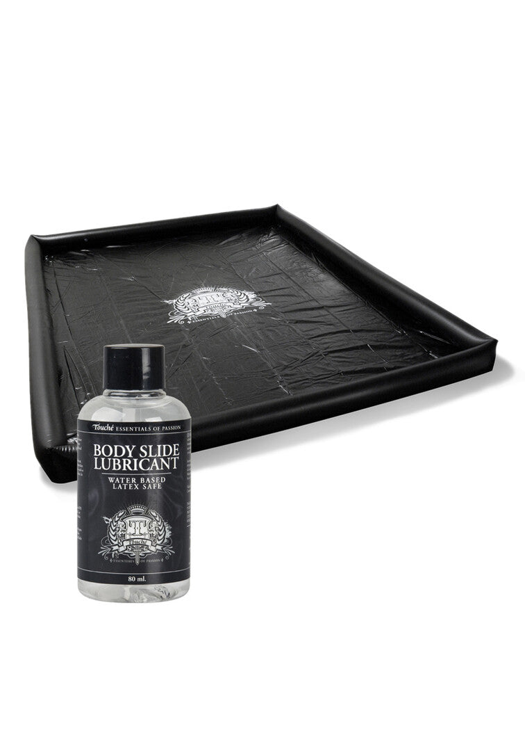 Massagematte Touché Body Slide aufblasbar mit Gleitmittelkonzentrat 187 x 156 cm