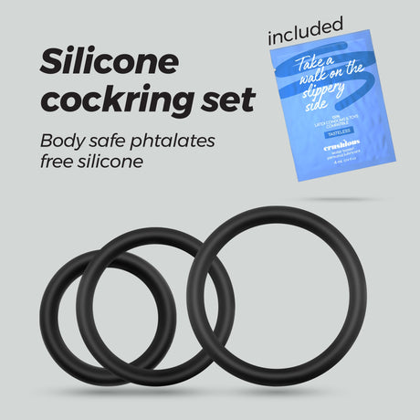 Penisring-Set Bandoleros aus Silikon Schwarz
