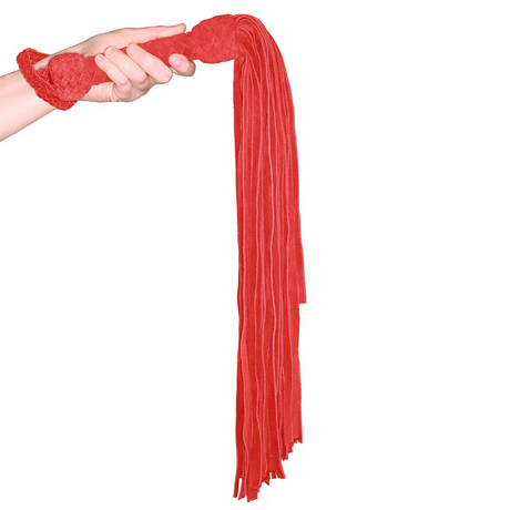 Peitsche Flogger aus Wildleder 85 x Ø 5 cm – Ansicht 6