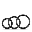 Penisring-Set Daltons aus Silikon Schwarz 3 cm