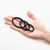 Penisring-Set Daltons aus Silikon Schwarz
