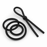 Penisring-Set Daltons aus Silikon Schwarz