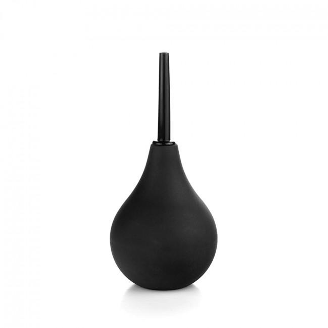 Analdusche mit Birne mittel Schwarz 8 cm