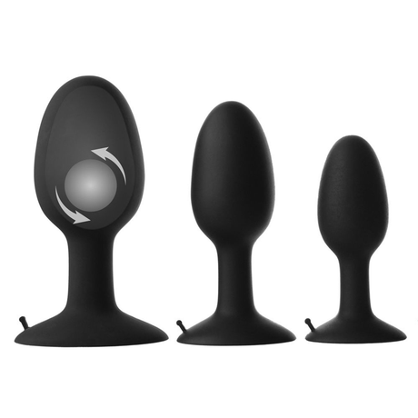 Analplug mit Gewicht Schwarz 11 x Ø 3,5 cm