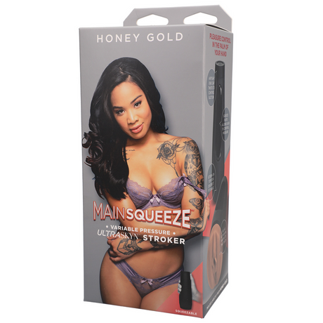 Masturbator Honey Gold Pussy Braun 22,1 x Ø 8,4 cm