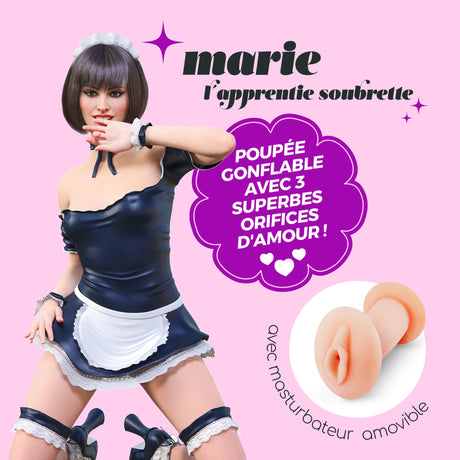Liebespuppe Marie das Zimmermädchen aufblasbar mit Masturbator
