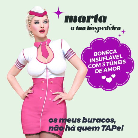 Liebespuppe Marta die Stewardess aufblasbar Blond