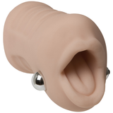 Masturbator Deep Throat Mund mit Vibration Hautfarbe 12,2 x Ø 7,4 cm