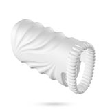 Masturbator Nautilus mit herausnehmbarem Vibro-Ei Weiß