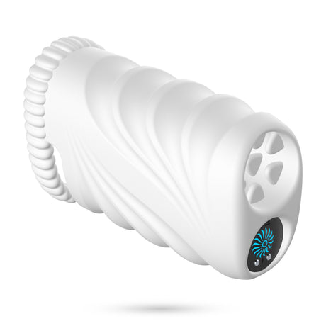 Masturbator Nautilus mit herausnehmbarem Vibro-Ei Weiß
