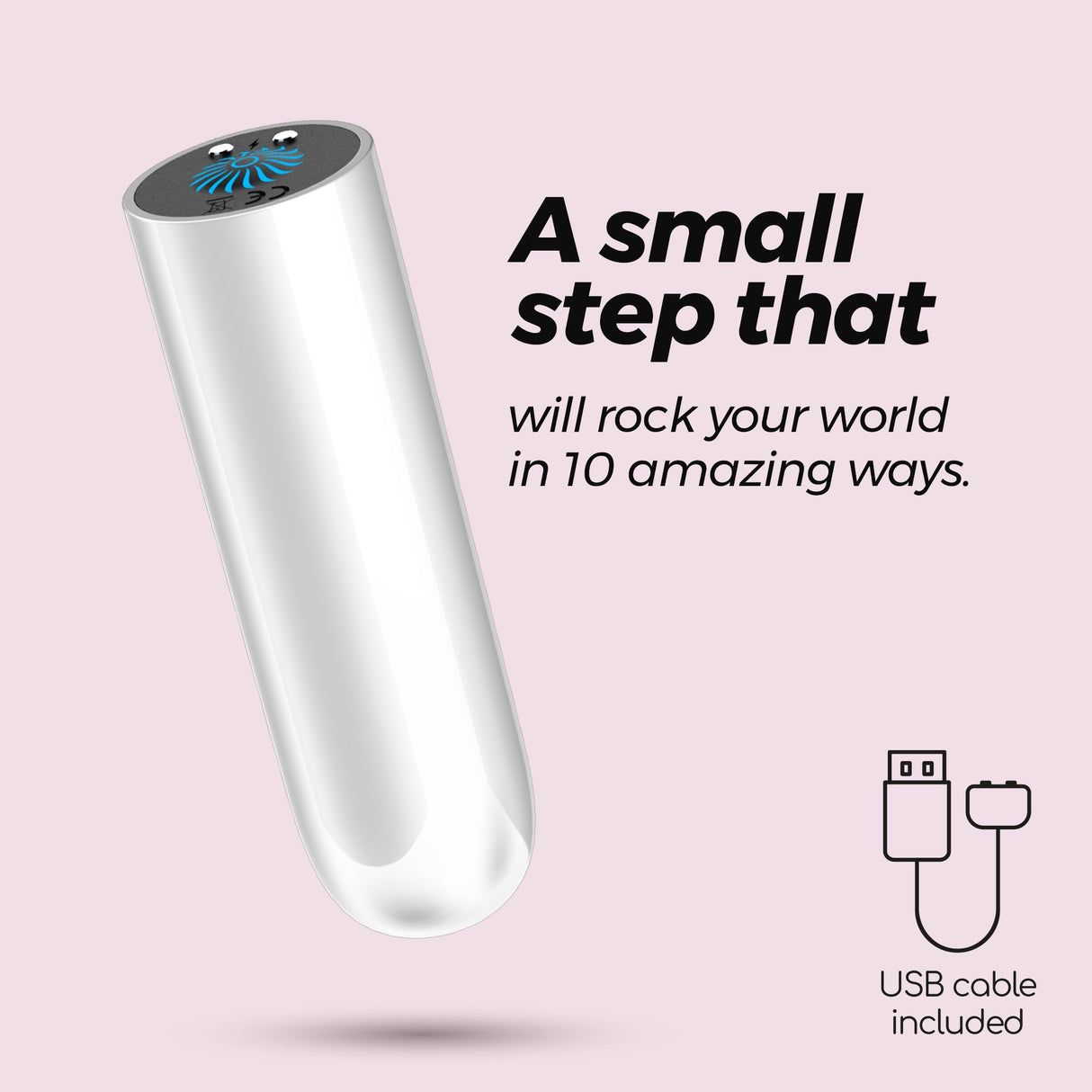 Vibro-Ei Quackers mit USB-Akku Weiß