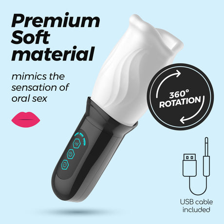 Masturbator Fellatrix mit Rotation Schwarz