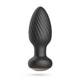 Analplug Twister mit Rotation und Fernbedienung Schwarz
