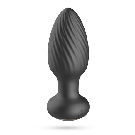 Analplug Twister mit Rotation und Fernbedienung Schwarz
