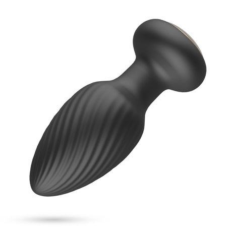 Analplug Twister mit Rotation und Fernbedienung Schwarz