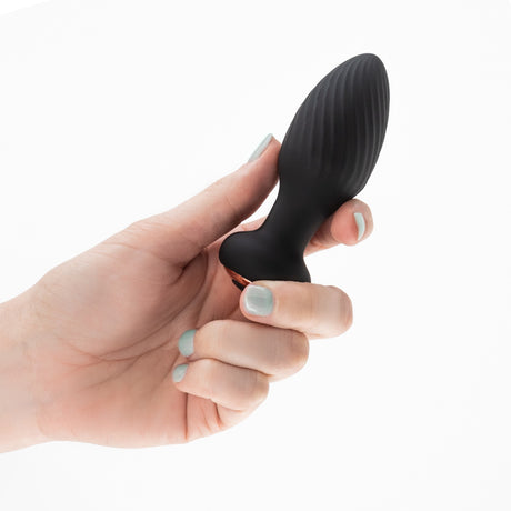 Analplug Twister mit Rotation und Fernbedienung Schwarz