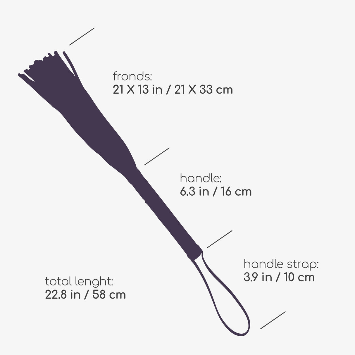 Neunschwänzige Peitsche Floggy Schwarz