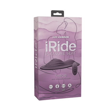Sexmaschine iRide Throb mit Akku und Fernbedienung Violett 22,2 x Ø 9,1 cm