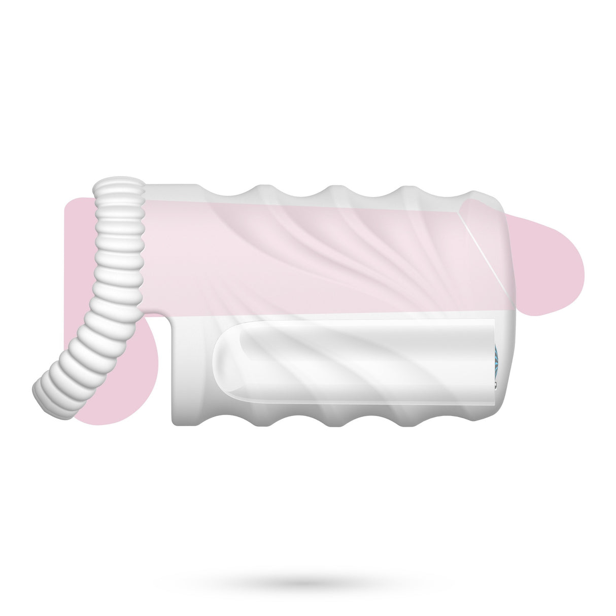 Masturbator Nautilus mit herausnehmbarem Vibro-Ei Weiß