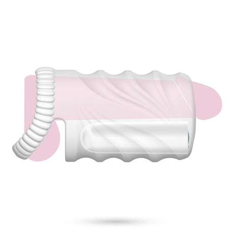 Masturbator Nautilus mit herausnehmbarem Vibro-Ei Weiß