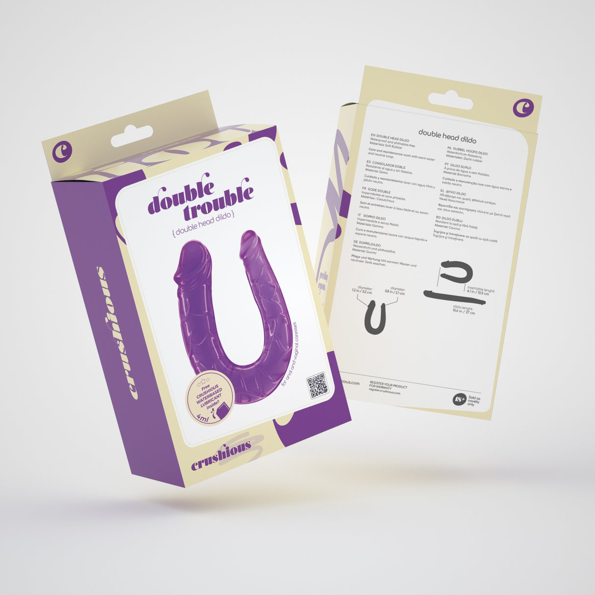 Dildo Double Trouble mit Doppelkopf Lila