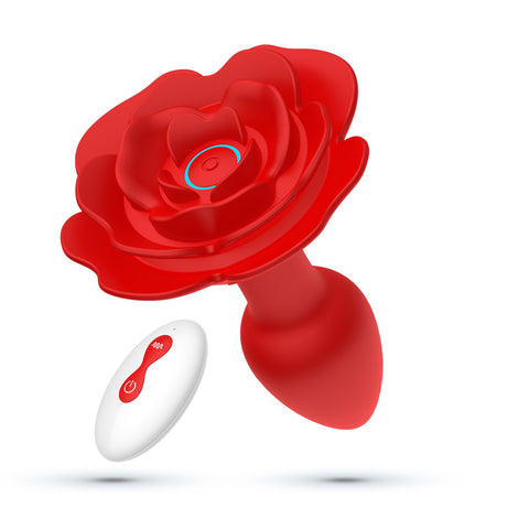 Analplug Giulietta rotierend mit Fernbedienung Rot