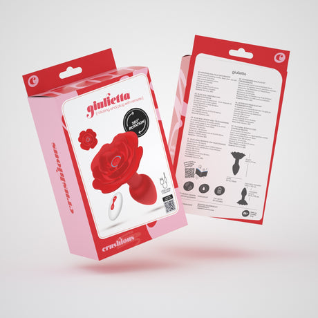 Analplug Giulietta rotierend mit Fernbedienung Rot