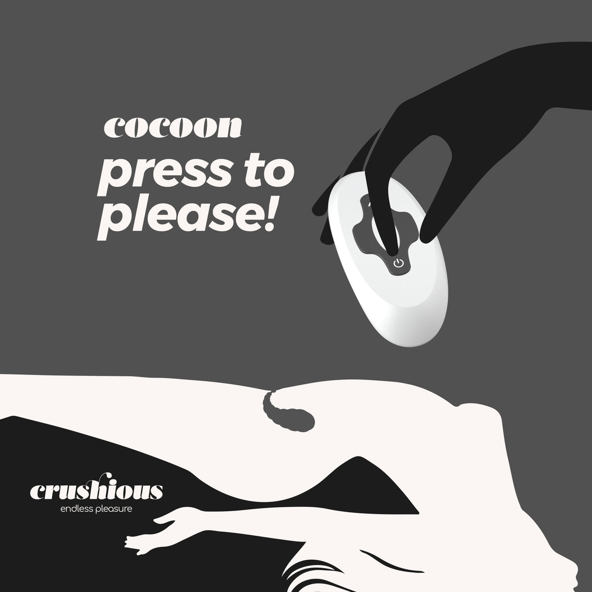 Vibro-Ei Cocoon mit Akku und Fernbedienung Schwarz