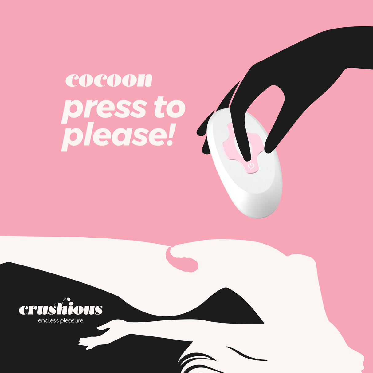 Vibro-Ei Cocoon mit Akku und Fernbedienung Rosa