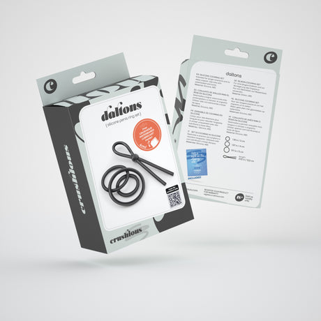 Penisring-Set Daltons aus Silikon Schwarz