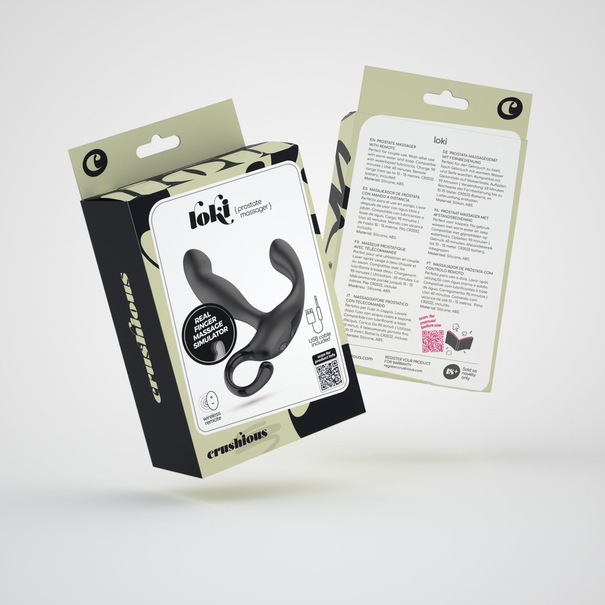 Prostata-Stimulator Loki mit Akku und Fernbedienung Schwarz