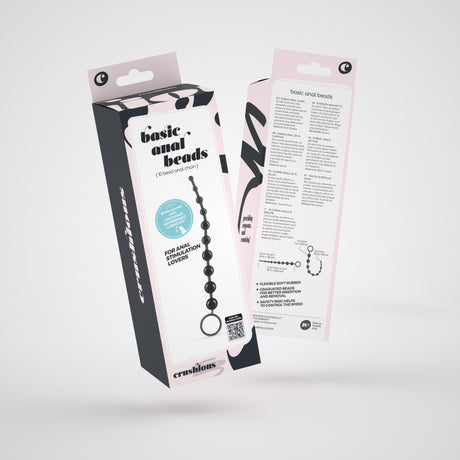 Analkette mit 10 Kugeln Schwarz